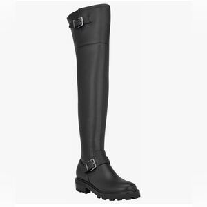 Nine West Black Over-the-Knee Buckle Riding Boots